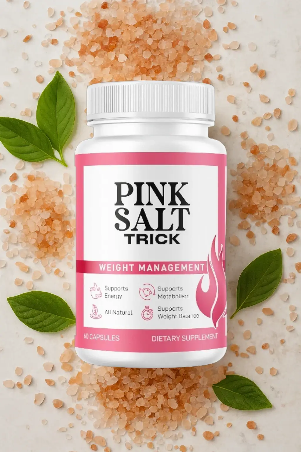 Pink Salt Trick Single Bottle with Himalayan Salt